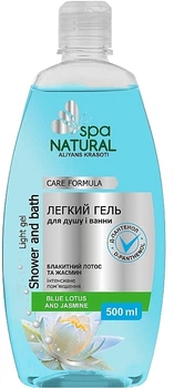 Легкий гель для душа та ванни "Блакитний лотос і жасмин" - Natural Spa 500ml (294909-24028)