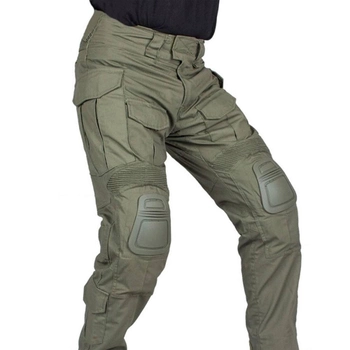 Мужские брюки G3 с наколенниками / Штаны рип-стоп с тефлоновым покрытием олива размер S