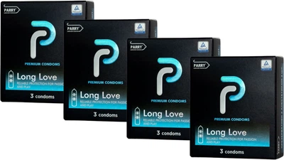 Презервативи Parry Premium Long Love з охолоджуючим лубрикантом 4 пачки по 3 шт (ROZ6400230271)