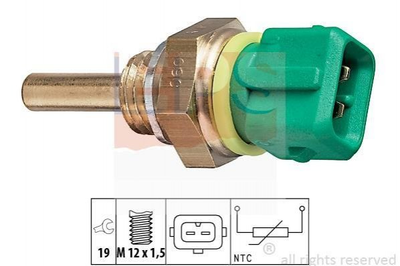 Датчик температуры охлаждающей жидкости EPS 1830148 Citroen Xsara, Berlingo, Jumper; Peugeot Partner, 306, 406, Boxer, 806, Expert, 605; Fiat Ducato 1920K9, 96131470, 9613147080