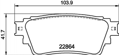 Тормозные колодки NISSHINBO NP3056 Mitsubishi Eclipse Cross, Outlander 4605B989, 4605B560, 4605B562