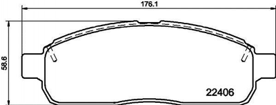 Тормозные колодки TEXTAR 2240601 Ford USA F-150 9L3Z2001A, 6L3Z2001A, 5L3Z2001A