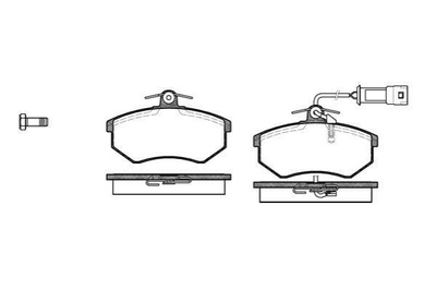 Гальмівні колодки REMSA 013402 Audi 100, 80; Chery Tiggo, Eastar, Amulet; Nissan Leaf 431698151F, 431698151G, 431698151D