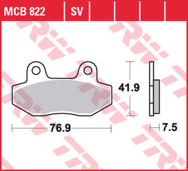 Гальмівні колодки TRW MCB822