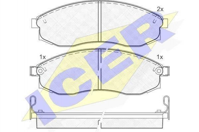 Тормозные колодки ICER 181179 Nissan Maxima; Mitsubishi L200 D10603L190, 410603L190, 410601E090