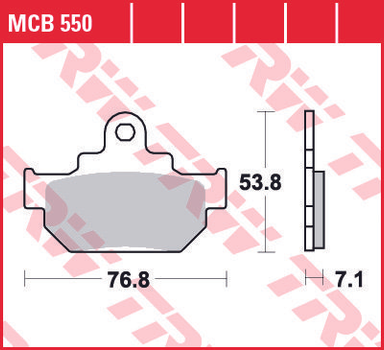 Тормозные колодки TRW MCB550