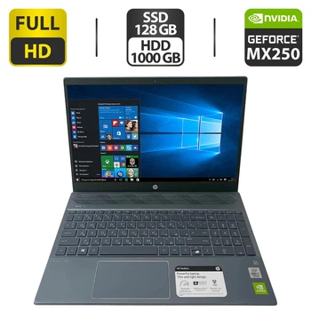 Игровой ноутбук HP Pavilion 15-cs3 / 15.6" (1920x1080) IPS Touch / Intel Core i7-1065G7 (4 (8) ядра по 1.3 - 3.9 GHz) / 16 GB DDR4 / 128 GB SSD + 1000 GB HDD / nVidia GeForce MX250, 4 GB GDDR5, 64-bit / WebCam / АКБ NEW б/у