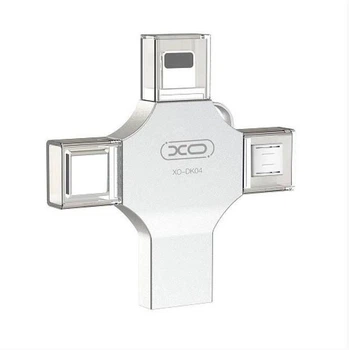 Флеш накопитель 4 выхода - XO DK04 256 GB - usb type-c lightning