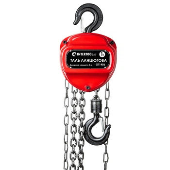 Таль ланцюговий 1 т, ланцюг 3 м INTERTOOL GT1406