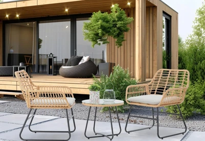 Комплект садових меблів для саду ,тераси та балкону GardenLine ABI3408 стіл та два крісла