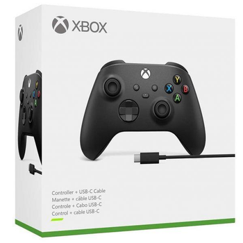 Геймпад Беспроводной Контроллер Microsoft Xbox Series X / S Wireless Controller with Bluetooth Carbon Black + Кабель Type-C