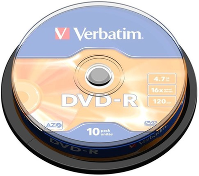 Verbatim DVD-R 4,7 GB 16x Ciasto 10 szt. (43523)