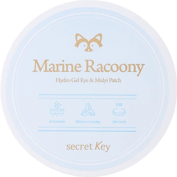 Гидрогелевые патчи для глаз мультифункциональные - Secret Key Marine Racoony Hydrogel Eye & Multi Patch 60шт (527197-18690973)