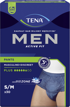 Урологічні трусики Tena Men Pants Plus Medium 30 шт (7322540921205)