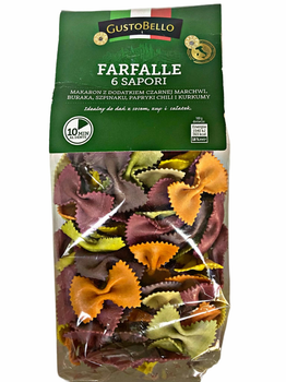 Макаронні вироби GustoBello Farfalle 6смаків 250г Італія
