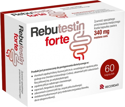 Капсулы от запоров Recordati Industria Chimica e Farmaceutica Rebutestin Forte 60 шт (5907587609297)