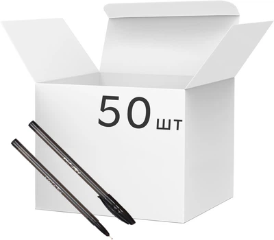 Упаковка ручек шариковых Flair 1188 Черных Star 50 шт (8901765518767)