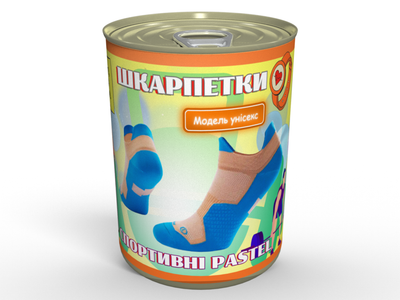 Консервированные Носки Спортивные Pastel Синие - Полезный Подарок Для Спортсмена MemorableUA Спортивные Носки Унисекс р.36-48