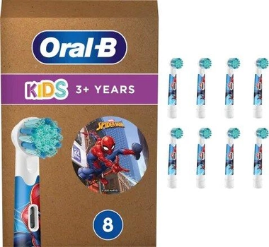 Насадки для електричної зубної щітки Oral-b Braun Kids Spider-Man, 8 шт (OBBRU8SPID)