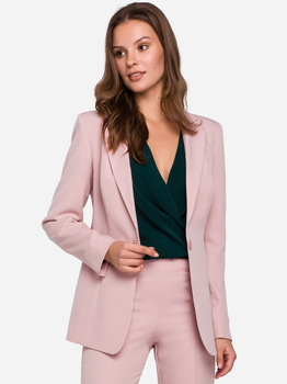 Піджак класичний жіночий Makover K036 XXL Світло-рожевий (5903068462733)