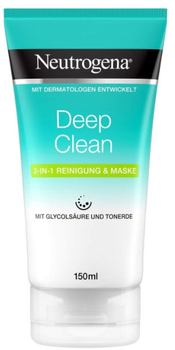 Очищувальний засіб для обличчя Neutrogena Deep Clean 2 in 1 Cleanser & Mask 150 мл (3574661430744)