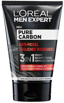 Гель для вмивання обличчя L'Oreal Paris Men Ekspert Pure Carbon 100 мл (3600523979233)