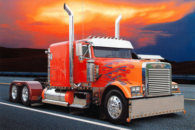 Malowanie po numerach Norimpex Ciężarówka czerwona o zachodzie słońca 40 x 50 cm (5902444087201)