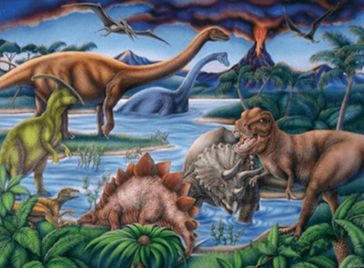 Malowanie po numerach Norimpex Dinozaury 40 x 50 cm (5902444061744)