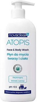 Oczyszczający płyn do twarzy i ciała Novaclear Atopis Ultra 500 ml (5906395837113)