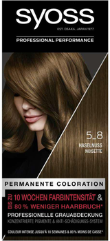 Krem farba do włosów Syoss Permanente Coloration 5-8 Hazelnut 115 ml (4015100324402)