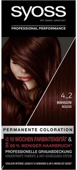 Krem farba do włosów Syoss Permanente Coloration 4-2 Mahagoni 115 ml (4015100324440)
