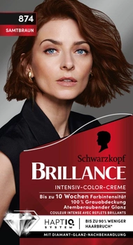 Крем-фарба для волосся Schwarzkopf Brillance Samtbraun 874 150 г (4015100441475)