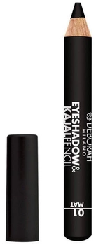 Cieńie ołówek do oczu Deborah Eyeshadow and Kajal Pencil 01 Mat Black 2 g (8009518319590)