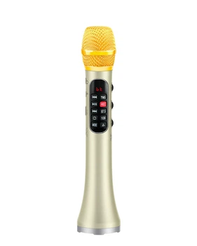 Беспроводной микрофон караоке MicMagic L-1098 DSP+TWS 30 Вт Золотой