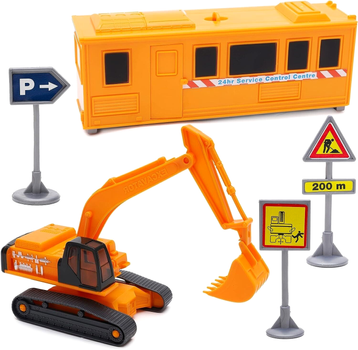 Zestaw maszyn budowlanych Teama Construction Team Koparka + Kontener (4897021683208)