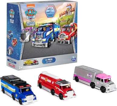 Набор машинок Spin Master Paw Patrol True Metal Big Truck Pups 3 шт (778988433546)