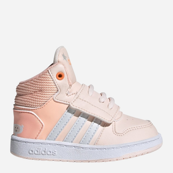 Дитячі високі кросівки для дівчинки Adidas Hoops Mid 2.0 I FW4924 22 Персикові (4060519649417)