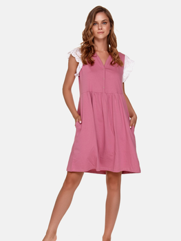 Нічна сорочка жіноча бавовняна для вагітних Doctor Nap Tcb.9903 S Рожева (5902701146948)