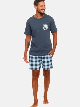 Піжама (футболка + шорти) чоловіча бавовняна Doctor Nap PMB.4416 XXL Синя (5901592701212)