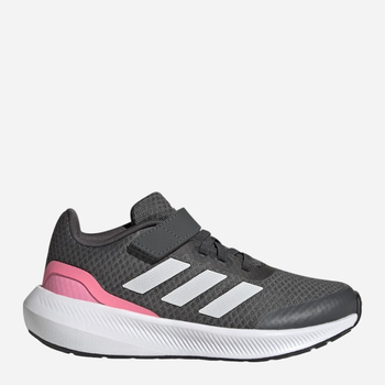Buty sportowe dziecięce dla dziewczynki na rzepy Adidas Runfalcon 3.0 El K HP5873 31.5 Szare (4066749887001)