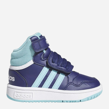 Buty sportowe chłopięce na rzepy za kostkę Adidas Hoops Mid 3.0 AC I IF5314 26 Niebieskie (4066756636920)