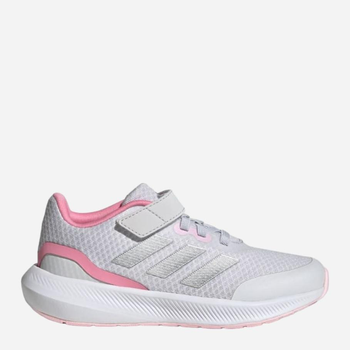 Buty sportowe młodzieżowe dla dziewczynki na rzepy Adidas Runfalcon 3.0 El K IG7278 37.5 Szare (4066756294557)