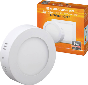 Потолочный светильник Євросвітло 6 Вт 6400 К LED-SR-120-6 (39174)