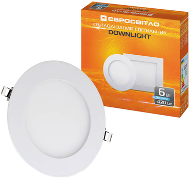 Стельовий світильник Євросвітло 6 Вт 6400 K LED-R-120-6 (39171)