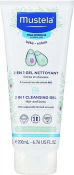 Гель-шампунь для голови та тіла - Mustela Bebe 2in1 Hair and Body Wash 200ml (19873-30921)