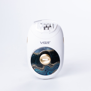 Женский эпилятор для тела и ног аккумуляторный VGR V-706 белый 2 скорости, USB депилятор HPV706B