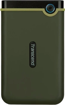 Зовнішній жорсткий диск USB 2TB 2.5" Transcend StoreJet 25M3G, Захищений від ударів, Military Green (TS2TSJ25M3G)