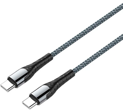 Кабель Type-C-Type-C 2м ColorWay, 3.0А (65W, PD Fast Charging), сірий (CW-CBPDCC039-GR)