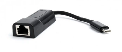 Адаптер Type-C->Ethernet Cablexpert, 0.15м, чорний (A-CM-LAN-01)
