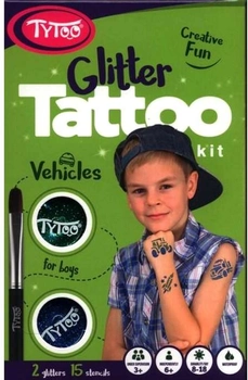 Zestaw brokatowych tatuaży TyToo Pojazdy (5999094501805)